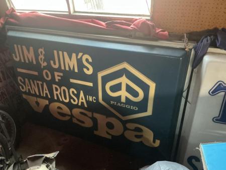 This is a depiction of a 4x6’ vespa dealer sign