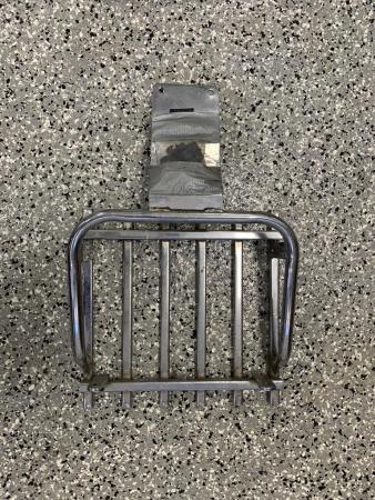 This is an image of a vespa p200e luggage carrier rack, front mudguard bumper bar & rear grab bar rail