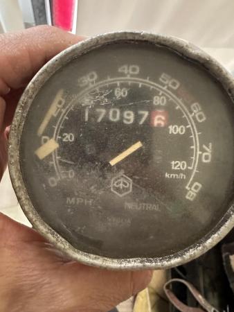 This is a still of a vespa p200 speedo