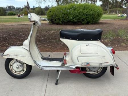 This is a depiction of a 1963 vespa gl 150