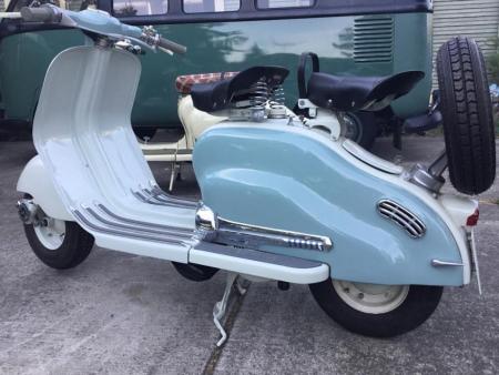 This is a still of a 1958 lambretta ld150 