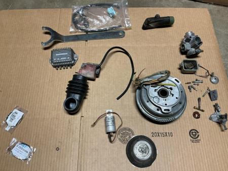 This is a snapshot of a serveta lambretta jet 200 parts lot