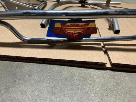 This is an image of a old vespa crash bars